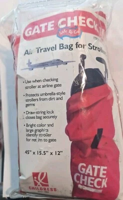 J.L. Bolsa de viaje Childress Gate Check para cochecitos ~ roja Foto 1 de 3