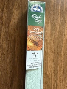 DMC GD1436-4691-BX Gold Standard Aida 14 Count 15"X18" Box-Seafoam Green - Picture 1 of 5