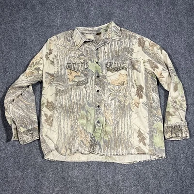 Camisa Ranger De Colección Para Hombres XXL Caza Realtree Camuflada Abotonada Hecha en EE. UU. Foto 1 de 4
