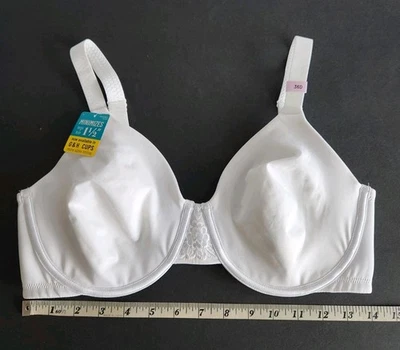 Vanity Fair Womens White Underwire Bra 76080 NWT 36D Minimizes 16345 - Image 1 of 4