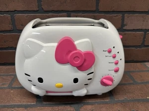 Hello Kitty 2 Scheiben Breitschlitz Toaster KT5211 Brot Bagel Weiß & Rosa Sanrio - Bild 1 von 8