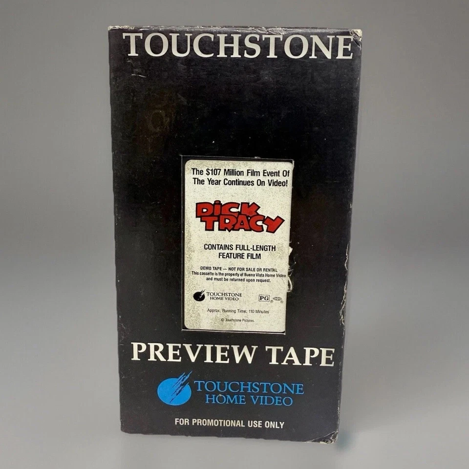Dick Tracy VHS Preview Promo Tape Video Store Screener - Warren Beatty - Madonna - Image 1 of 4