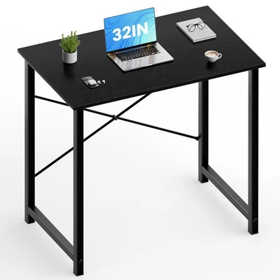 SMUG Modern Sturdy 32-63 Inch Small Computer Office Desk with X-Shaped Reinforcement