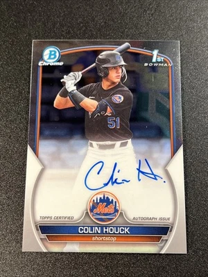 Colin Houck 2023 Bowman Chrome 1st AUTO RC #CDA-CH Mets - Image 1 of 2