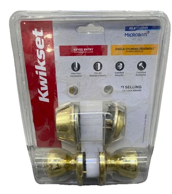 Kwikset Tylo perilla de entrada con llave con cerrojo monocilíndrico 96900-253 (29629). Foto 1 de 4