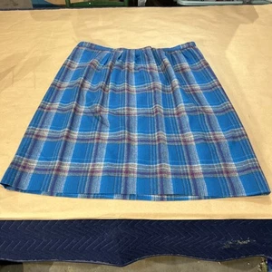 Vintage 1970’s Pendelton Skirt Womens 22 Multicolor Plaid 100% Pure Virgin Wool - Picture 1 of 16