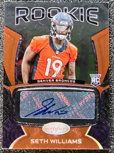 Seth Williams 2021 Panini Certified #RS-SW Orange Etch Autograph /30 (RC, AU) - Picture 1 of 2