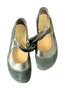 Naot Kirei Mary Jane Suede Leather Flats Black Size 36 - Picture 1 of 6