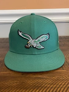 Vintage Philadelphia Eagles GreenHat Retro Vintage Bird Logo Fitted 7 1/2 New Era - Bild 1 von 9