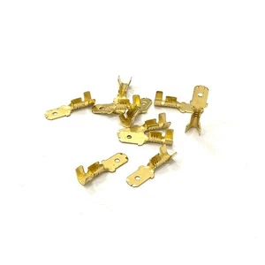 4.8mm Brass Male Lucar Spade Terminals - Any Pack Size (3-5355) - Picture 1 of 1