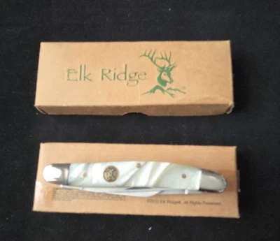 ELK RIDGE ER-323 custom design faux pearl handle NEW in box - Image 1 of 4