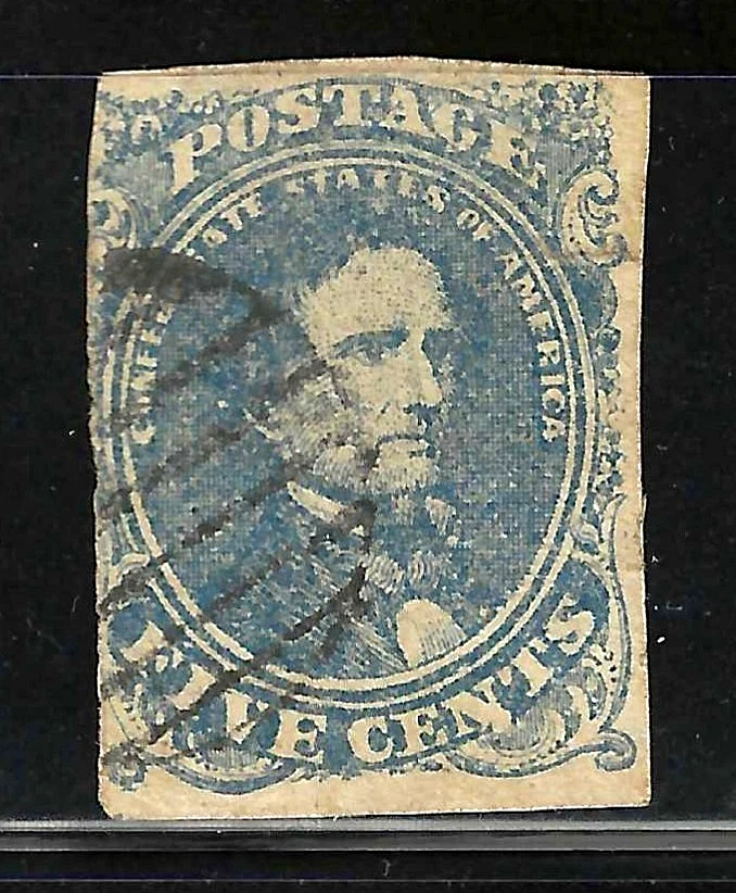 CSA-4 5 Cents Confederate States of America CSA Imperf US 78B44 - Image 1 of 1