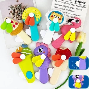 Able Handheld Cartoon Fan For Kids Cute Animal Portable Hand Press Fan For - Picture 1 of 18