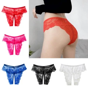 Mutandine sexy aperte all'uncinetto perizoma senza cavallo slip donna pizzo perizoma mutandine - Foto 1 di 42