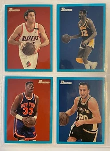 2009-10 Bowman Basketball Lot of 4 Blue Parallels #/1946 Magic Johnson, Ewing - Picture 1 of 2