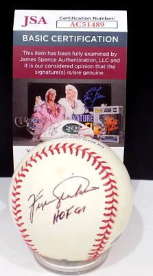 FERGIE JENKINS Signed "HOF 91" Autograph Auto MLB Baseball Cubs JSA 💎 COA - Image 1 of 4
