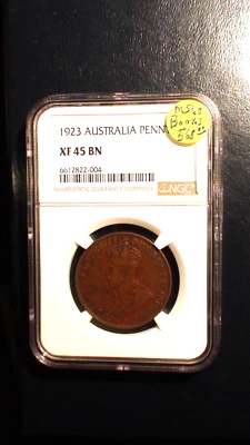 1923 Australia Penny NGC XF45 BN 1P Coin PRICED FOR QUICK SALE! - Image 1 of 4