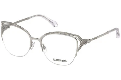 Monturas de gafas Roberto Cavalli Forte RC5054 016 plateadas semi borde 53-17-130 RX Foto 1 de 4