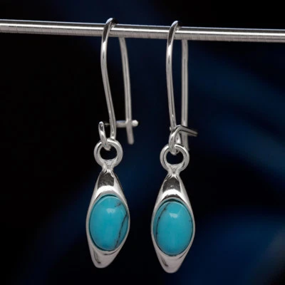 Türkis Silber 925 Ohrringe Damen Schmuck Sterlingsilber H553 - Bild 1 von 4