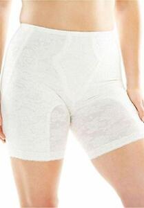 Cortland Shapewear Long Leg Back & Tummy Support Pearl White Girdle Size 34/2XL