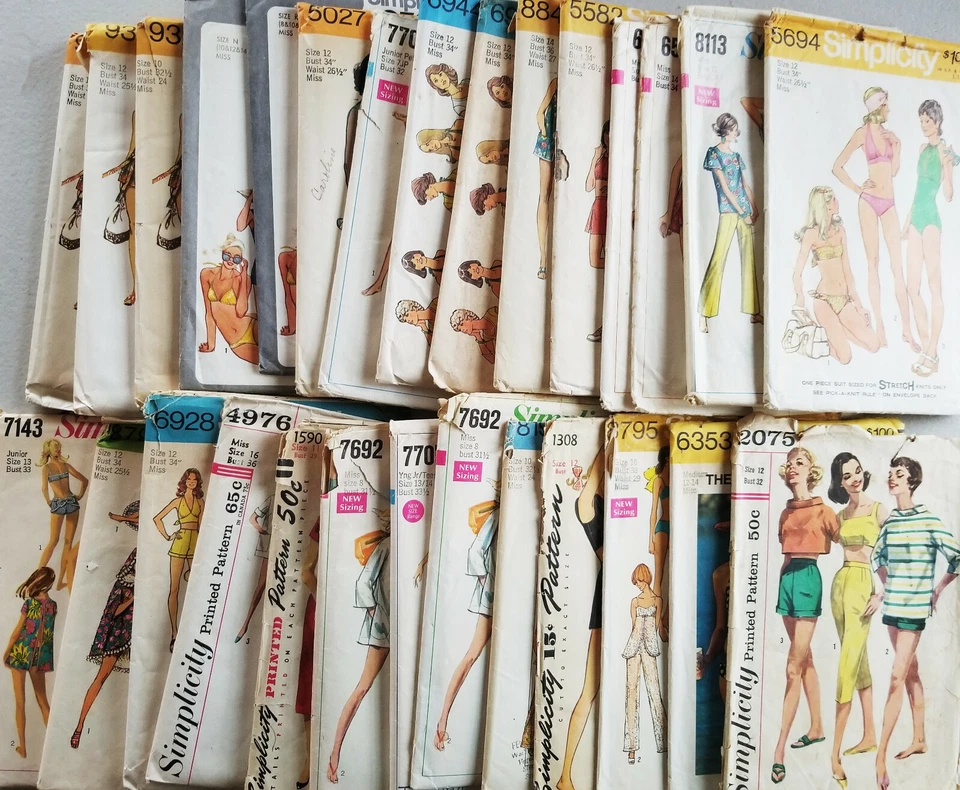 Simplicity Sewing Patterns Swimsuit Bathing Suit Bikini Coverups Playwear U-Pick - Image 1 of 1