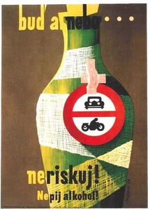 Original vintage poster CZECH TRAFFIC SAVETY CAMPAIGN 1959 - Picture 1 of 1