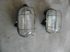  lcage amp Wall Sconces applied light pair glass vintage retro  industrial works