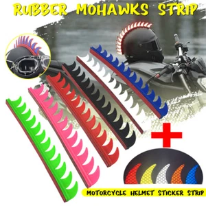 Dirtbike Rubber Helmet Mohawk Warhawk Spikes Decal Strip & Reflective 3m Sticker - Bild 1 von 15
