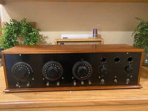 Rare Antique 5 Tubes 01A Radio Reciever Cabinet in Great Condition NOT TESTED - Picture 1 of 18