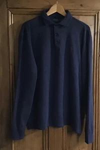 Herren Poloshirt Ralph Lauren Blau Jersey Langarm Regular Fit Größe M - Bild 1 von 6