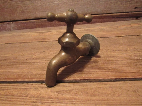 Vintage Antique Brass Bath Tap Faucet - PARTS! Cover