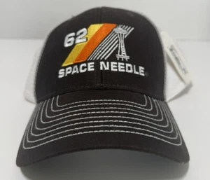 Seattle Space Needle Hat Trucker Mesh Back New NWT Brown White Yellow Orange Cap - Picture 1 of 6