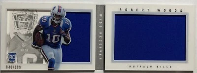 2013 Panini Playbook ROBERT WOODS Dual Jersey Patch 40/199 Card Buffalo Bills - Image 1 of 2