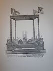 Gravure 19°  Le Havre Vue De L'autel De La Fédération Garde Nationale 1790
