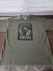 Rare Vintage 2005 Nirvana Band Photo T-shirt Army Green XL 24x31 NWOT