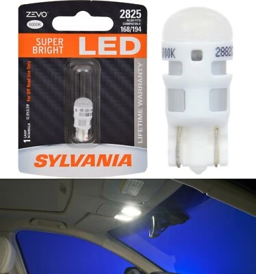 Sylvania ZEVO LED Light 2825 White 6000K One Bulb Interior Map Upgrade Stock OE - Image 1 of 4