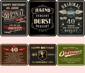 lustige Sprüche Schilder - Geburtstag 40 Jahre - Männer Geschenke Blechschild - Bild 1 von 13