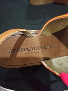 Bernardo 1946 cork and leather platform sandals - Picture 1 of 5