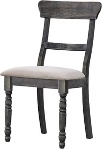 Acme Wallace 2 Pieces Dining Side Chair in Light Brown and Weathered Gray - Picture 1 of 5