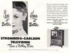 1949 Stromberg-Carlson Television: See It Better, Hear Vintage Print Ad