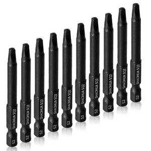 10pcs Sq2 Square Screwdriver Bits 2.3" Long Magnetic Heads Square Drive Bits 1/4 - Picture 1 of 7