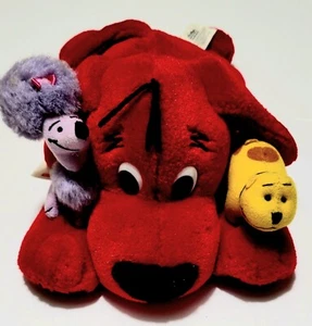 Rare Scholastic Clifford Red Dog Plush w/ Cleo & T-Bone Friends Forever 2002 - Picture 1 of 7