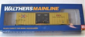 Walthers Ho Mainline 60' Gunderson Dbl Dr Hi-Cube Boxcar #910-3015 Red TTX NIB