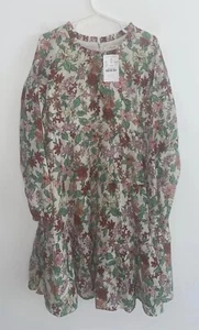 Nwt Crewcuts Girls' long-sleeve tiered dress multicolored floral Age 8 - Picture 1 of 8