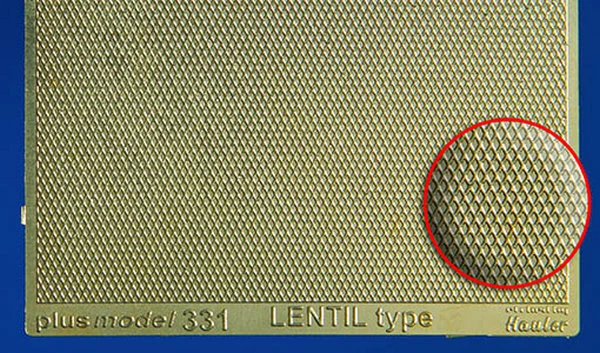 MW22 PLUSMODEL 331 ENGRAVED PLATE - LENTIL TYPE ACCESSORIES 1/35