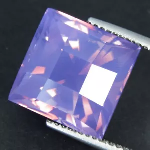 Piedra preciosa Brasil de cuarzo lavanda natural brillante de 9,62 quilates corte de píxeles de 12,2 mm - Imagen 1 de 6