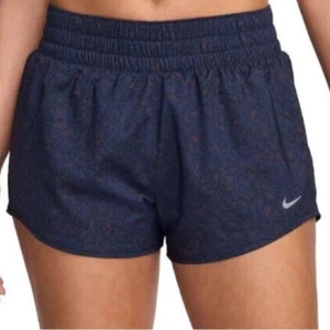 Nike One - Dri-Fit Mid-Rise 3" Brief-Lined Shorts, Midnight Navy, M (NWT) - Picture 1 of 13