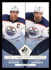 2022-23 SP Authentic Collaborations Blue #C1 Connor McDavid/Leon Draisaitl - Picture 1 of 2