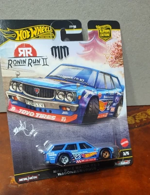 Hot Wheels Premium Ronin Run ll Mad Mike Mazda RX-3 Wagon /Remorque Real Riders - Image 1 of 2