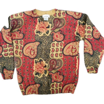 Suéter de lana de cordero/angora conejo/nylon hombreras talla mediana en muy buena condición Laura Winston Foto 1 de 4